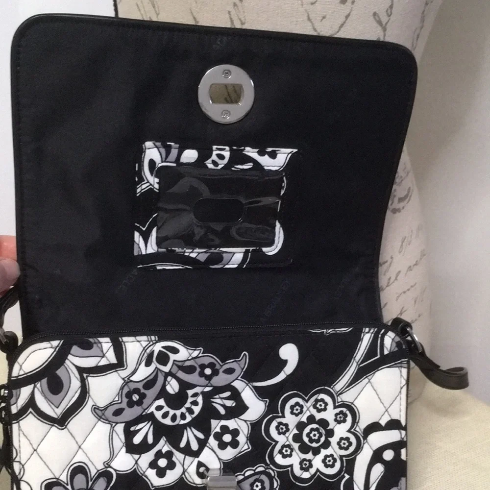 Vera Bradley Turn Lock Shoulder Crossbody Bag in Midnight Paisley - Picture 10 of 13